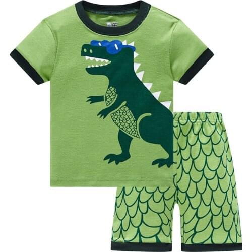 New Design Dinosaur Boys Pajamas Sets Childrens Pyjama Boys Sleepwear Suit Telescope Kids Pjamas home wear Costumes Nightgown
