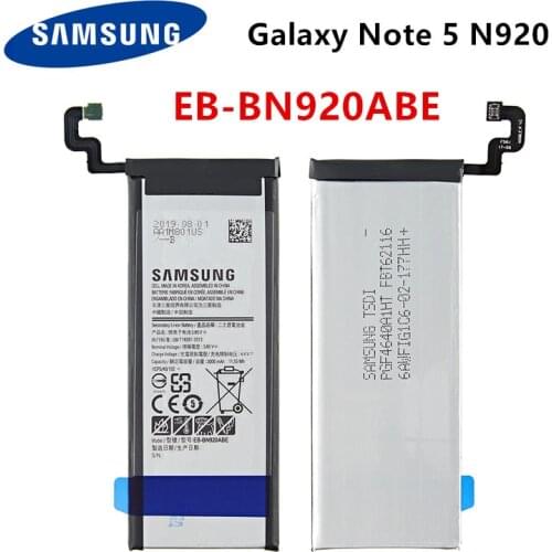 SAMSUNG Orginal EB-BN920ABE 3000mAh Battery for Samsung Galaxy Note 5 SM-N920 N920F N920T N920A N920I N920G N9200 N920G/DS N9208