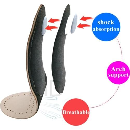 EiD Genuine Leather orthotic insole for Flat Feet Arch Support orthopedic shoes sole Insoles for feet men women OX Leg Unisex