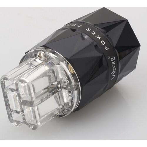 Viborg VF523R C19 Pure Copper Rhodium Plated 20A Power Connector AC Audio Power IEC Plug for 8MM Cable Wire