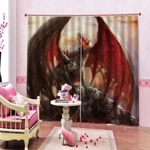 Animal curtains personality curtains Luxury Blackout 3D Window Curtains For Living Room Bedroom Customized size