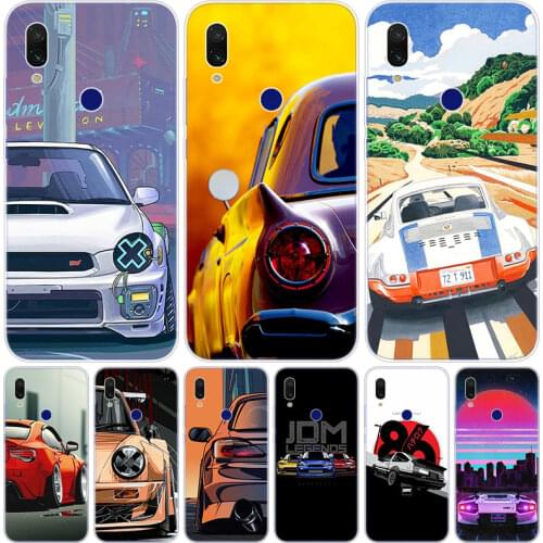 Comic sports car Silicone Case for Xiaomi Redmi K20 5X 6X Play A1 A2 8 Lite 7A 6A S2 Y2 Y3 Note 4 4X 5 6 7 Pro F1 Soft Cover