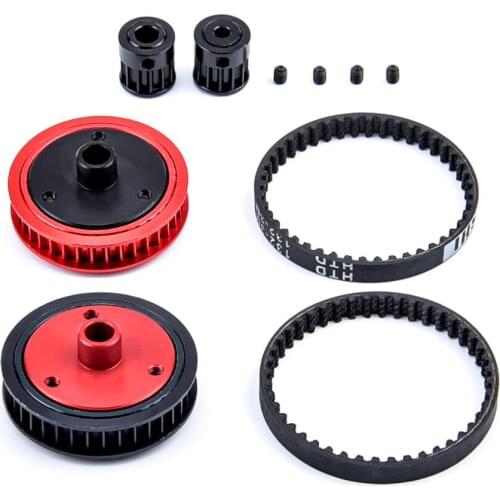 1:10 3.2mm / 5.0mm Belt Drive Transmission Gears System for 1/10 RC Car Crawler Axial SCX10 & SCX10 II 90046 Upgrade DIY Parts