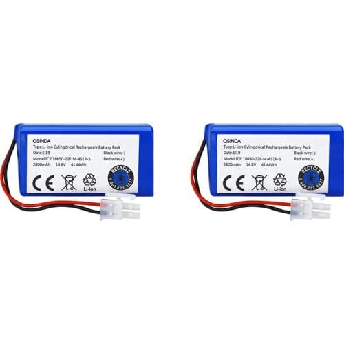 2 In 1 14.8V 2800Mah Replacement Battery For Ilife A4 A4S A6 V7 Robot Vacuum Cleaner