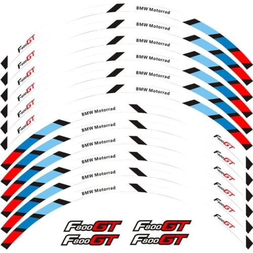 New high quality Motorcycle front and rear wheel Edge decals Tire Outer rim stripes Reflective stickers For BMW F800GT f800gt