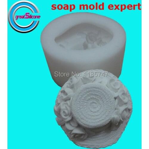 Women Hat DIY Soap Mold 3D Flower Silicone Mould for Handmade Soap