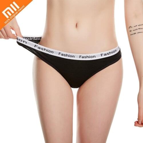 Xiaomi 1pcs Women Cotton Briefs Panties Underpants Soft Girls Solid Color Panties Sexy Sport Fashion Lingerie Female Underwear