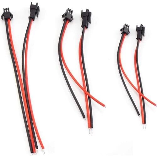 10cm 12cm 15cm JST SM 2 Pins Plug Male to Female Male Wire Connector 2pin Cable for LED Lamp Strips Tape Lights U26