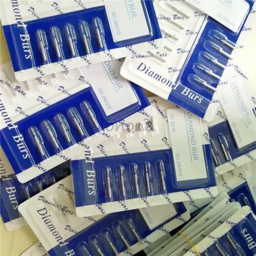 100 pcs/set Dental Diamond Burs Medium FG 1.6mm Polishing Smoothing dental bur