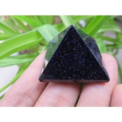 19g Pretty Blue Aventurine Quartz Crystal Pyramid Healing +Free Shipping