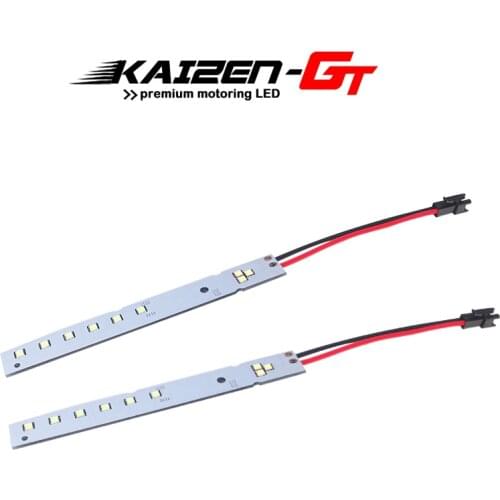 2pcs Xenon White /Ice Blue /Red LED Strips Eyelid Eyebrow Mod Headlight Retrofit For 2008-2010 BMW E60 LCI (facelift) 5 Series