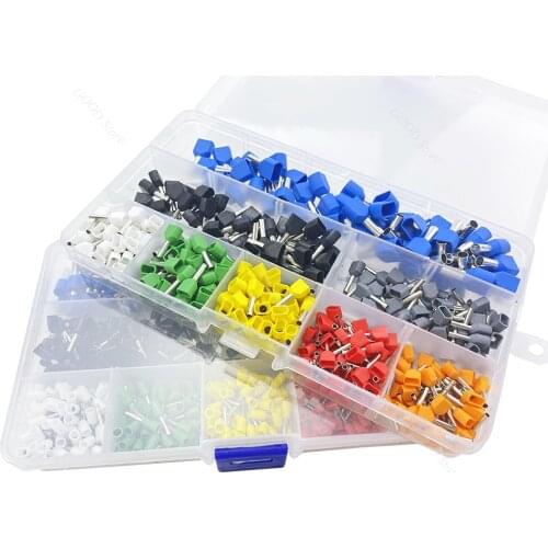 460pcs/lot 6-different Crimp Terminal tube pre insulating terminal Bootlace Ferrules kit set Wire Copper Crimp