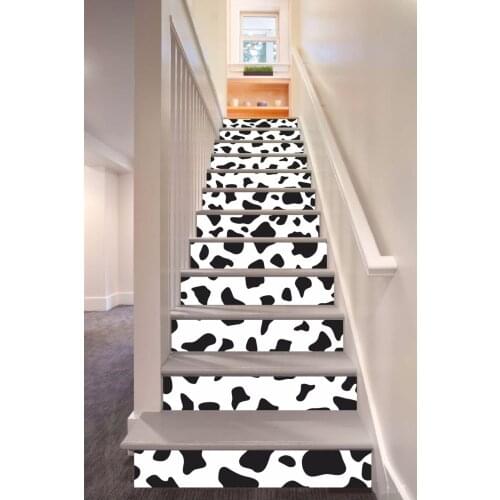 6pcs/set 18cm x 100cmDalmatians Pattern Style Stair Sticker Wallpaper LTT038