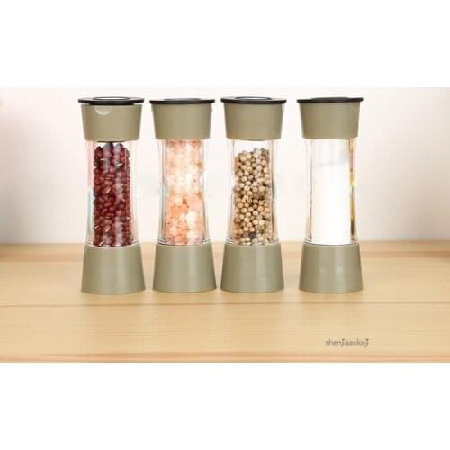 8pcs/set seasoning jar bottle Snack container Plastic seasoning tank seasoning jar for Salt/Mill/Sauce Spice Kitchen Tool