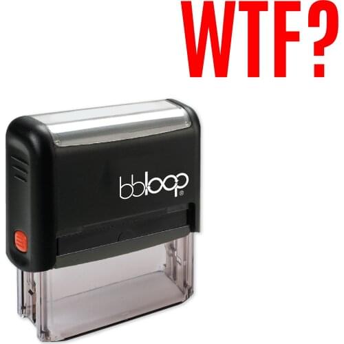 Bbloop "Wtf?" Stamp Smart Series Self-Inking Rubber Stamp