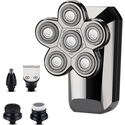 5-in-1 Shaver for Bald Men Head Shavers with LED Display Versatile 6D Floating Waterproof Hair Beard Trimmer Grooming Kit
