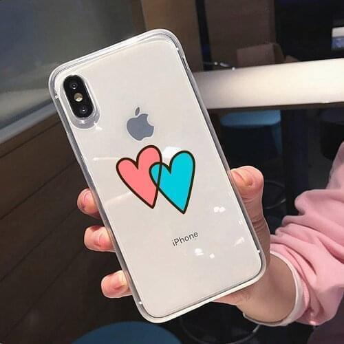 Love Heart Phone Case For LG Velvet G9 G7 G6 K11 V20 case Clear Soft TPU Back Cover