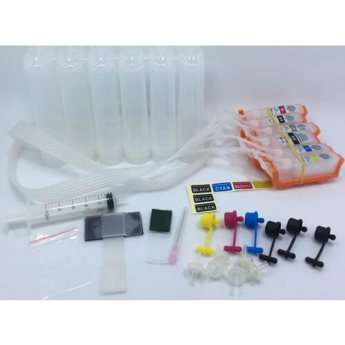 YOTAT 6 Color CISS ink cartridge PGI125 PGI-125 CLI-126 for Canon PIXMA MG6110 MG6210 MG8110 MG8210 (South America)