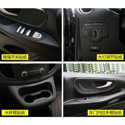 For Mercedes Benz Vito 2016-2017 Carbon Fiber ABS Car Interior Accessories Stickers Car Styling Free Shipping Car Stickers