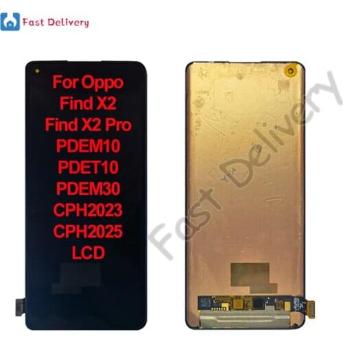 For Oppo Find X2 Pro PDEM10 PDET10 PDEM30 CPH2023 CPH2025 LCD Display Touch Screen Digitizer Assembly For Oppo X2 lcd 100%Tested