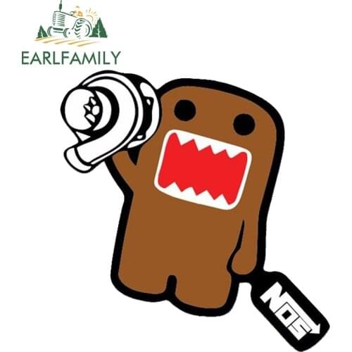 EARLFAMILY 12cm x 9.7cm Funny Domo Kun Vinyl Stickers JMD Auto Moto Car Van Truck Window Tuning Decals Sticker Motorcycles Decor