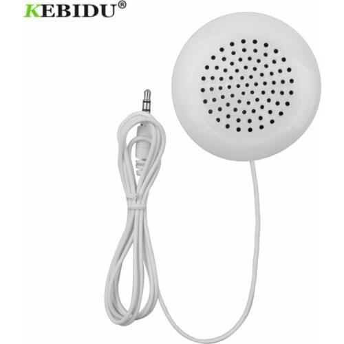 KEBIDU Music Pillow Speaker Mini Portable 3.5mm Dual Speakers Loudspeaker For MP3 MP4 For Mobile Phones PC Computer Laptop