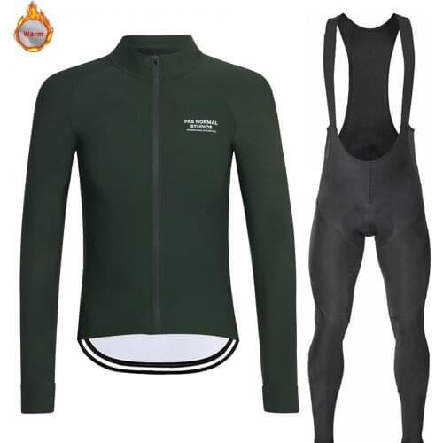PNS 2021New Winter Fleece Pro Team Cycling Jersey Set Ropa Ciclismo 19D GEL Cushion Triathlon Mountian Bicycle Clothing Suit