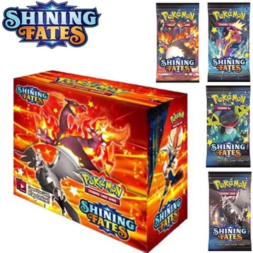 Pokemon Cards Box TCG: Shining Fates Evolutions Sun & Moon Pokemon Booster ex gx vmax card Game Toy Kids Birthday Gift