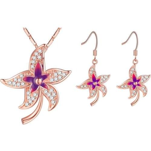 Suit 925 sterling silver earrings necklace made lovely jewelry custom-made suit windmill pendant Earrings Necklace SET