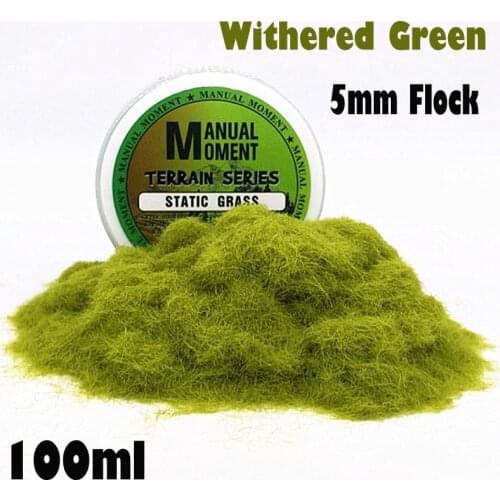 Miniature Scene Model Materia Withered Green Turf Flock Lawn Nylon Grass Powder STATIC GRASS 5MM Modeling Hobby Craft Accessory