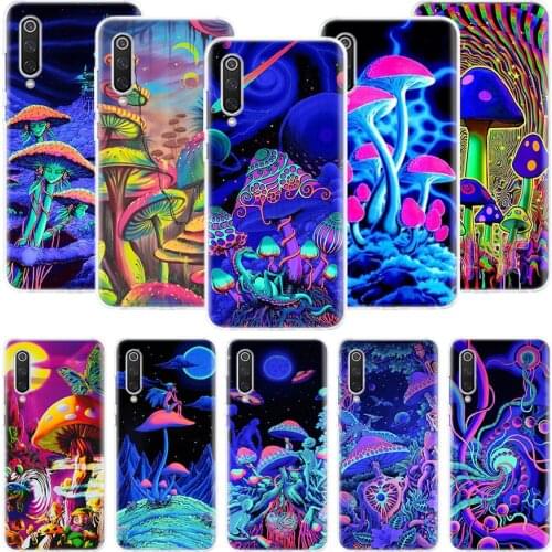 Weird Mushroom Psychedelic Phone Case For Xiaomi Mi Note 10 11 9 8 10T 9T CC9 A1 A2 A3 5X 6X Pocophone F1 X3 F2 Pro Lite Coque C
