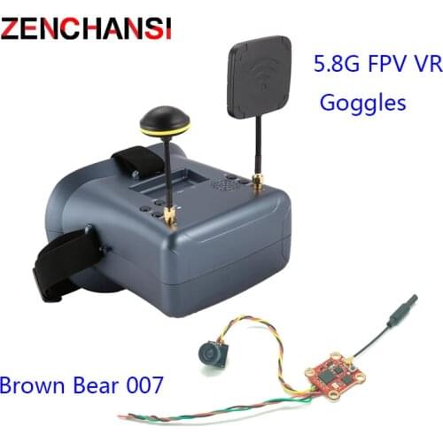 5.8G FPV Googles VR Glasses High Quality 40CH With 2000mA Battery and EWRF Brown Bear007 400mW Video Transmitter Camera For RC