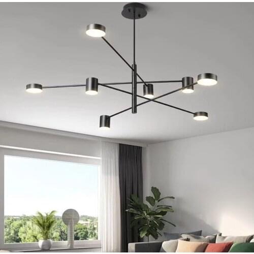 Hot Nordic Living Room Simple Rotating Chandelier Household Restaurant Light Creative Cool Bedroom Rotating Chandelier