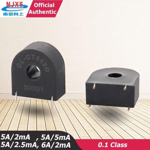 Small AC current transformer DL-CT502D/505D/525D/602D 50A/20mA 60A/20mA 30A/20mA 20A/20mA pcb mount current transformer 2500:1