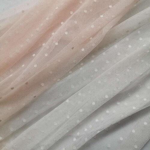 Lovely Off White Dotted Gauze Lace Fabric For Cosplay, Birthday Party Dress, Cupcake Dress, Ball Gown