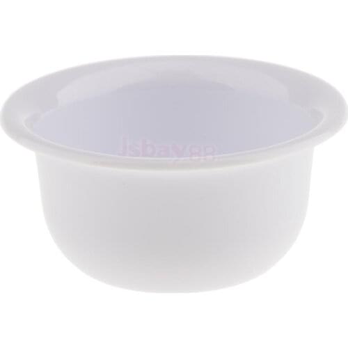 Durable White Plastic Mens Salon Hairdressing Shaving Soap Mug Bowl Barber Beard Shave Brush Soap Mug Cup