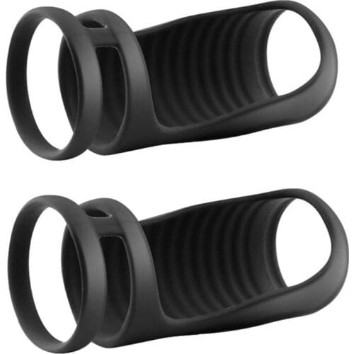 Silicone Dual Penis Ring with Taint Teaser Cock Ring Longer Harder Stronger Erection Enhancing Sex Toys for Male and Couples