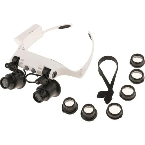 LED Light Head Magnifying Glass Jewelry Making Watch Repair Tool Magnifier