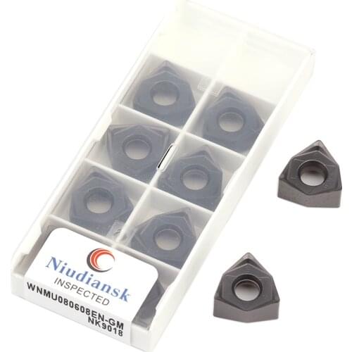 WNMU080608EN-GM NK9018 Carbide Inserts Milling Cutter CNC Lathe Tool Milling Turning Tool Cutting Blade WNMU,For Stainless Steel