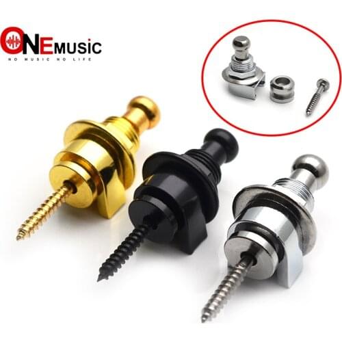 30pcs Metal Guitar Strap Lock Schaller Style Guitar Bass Strap Locks chorme/Black/gold