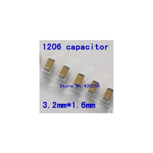 100pcs Free Shipping 1206 smd capacitor(3216) 1NF 102k 50V X7R