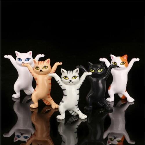 5 Types Of Dancing Cat Figures Anime And Enchanting Kitty Toy Doll Ornaments Unique Hot Sale Cute Cat Table Decoration F