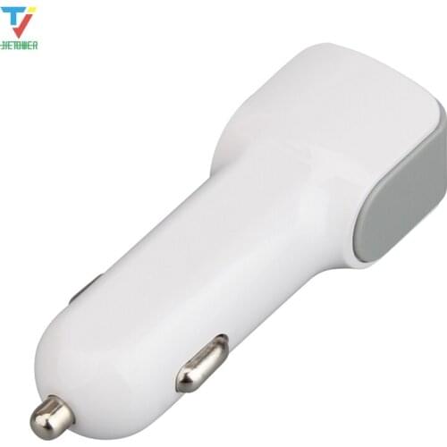 500pcs/lot Car-styling 2.4A 1A U Shape Long Dual 2 Port USB Car Charger Adapter for Smart Mobile Cell Phone Wholesale Good Qty