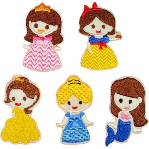 Princess Patch for Clothing Iron Embroidered Diy Patches Applique Iron on Patches Sewing Accessories Badge Stickers for Clothes