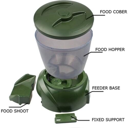 Automatic large-capacity feeding device regularly.Fish food storage dispenser.fish tank feeder For Garden pond