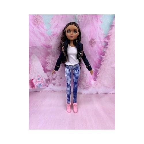 Big Glasses Eyes With Real Eyelashes Colorful mga 2010 old doll with built-in eyelashes and 35cm high eyelashes