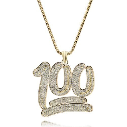 Fashion Personality Pendant Necklace Full Of Outstanding People Hip Hop Copper Zzircon High Quality Jewelry Ladies Necklace