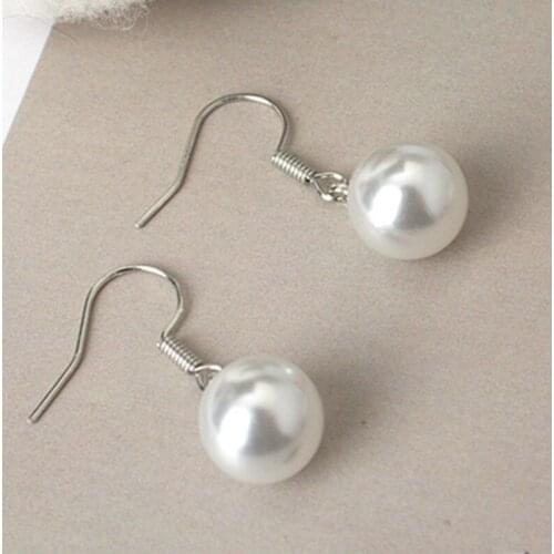 Elegant Simulated-Pearl Earrings For Women Fashion Crystal Earrings Gold Color Wedding Party Jewelry pendientes Mujer Moda