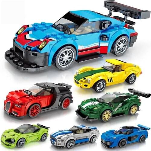 Blocks Speed Champions City Racers Famous Cars Vehicle Super Diy Kids Moc Toys Sets Boys Model Building Sports 2021 Technique