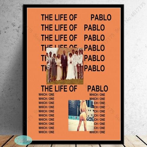 Kanye West The Life Of Pablo Ye Hot Album Music Cover Hip Hop HD Art Painting Vintage Canvas Poster Wall Home Decor